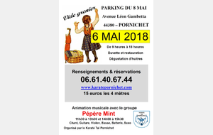 Vide grenier du KTP - Parking du 8 mai à Pornichet - Dimanche 6 mai 2018